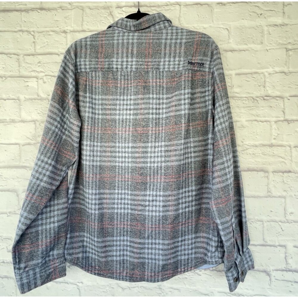 Marmot Jasper Midweight Flannel Shirt Medium Super Soft Long Sleeve Size Medium - Picture 8 of 14